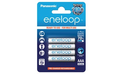4xAAA Pack, 750 mAh, Panasonic