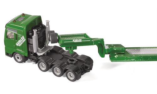 Schwertransport mit Seilbagger und Begleitfahrzeug